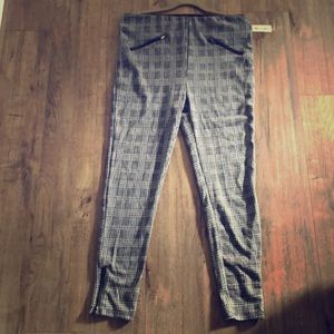 Plaid stretch pants
